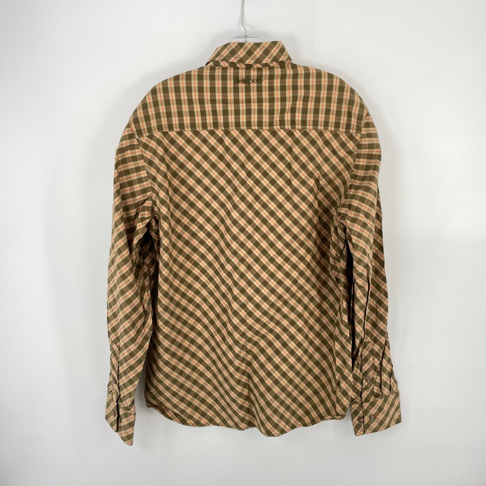 Pelle Pelle Mens XL Plaid Button Down Shirt Brown Orange Embroidered Y2K NWT VTG - Picture 9 of 10